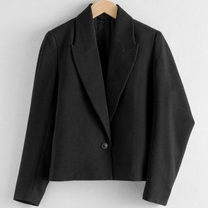 NWT Pointed Lapel Single Button Blazer